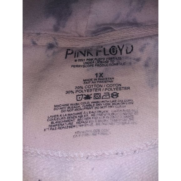 Pink Floyd Tie Dye Sweatshirt Hoodie World Tour 1973 Perryscope Unisex Size 1X - Picture 7 of 7